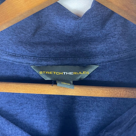 Stretch The Rules 1/4 Zip Pullover Blue Performance Jacket Womens Large - Picture 5 of 9